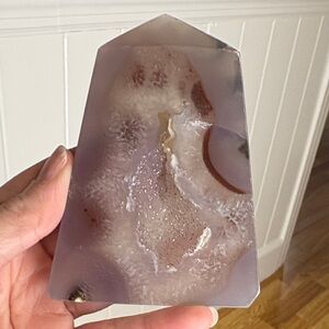Lavender Agate Druzy Tower